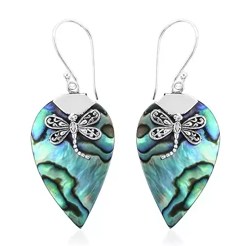 Shop LC 925 Sterling Silver Dangle Drop Earrings Abalone Shell Women Beach Jewelry Gifts for Women Costume Jewelry for Women Birthday Gifts