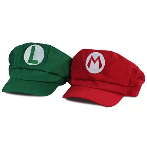 Landisun Costume Hat Anime Adult Unisex Cosplay Cap (Red and Green)