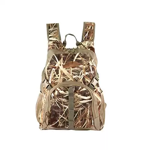 AUSCAMOTEK Duck Hunting Camo Backpack with Blind Material Camouflage Day Pack Waterproof Dry Grass