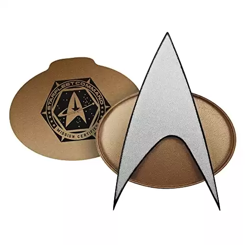 FAMETEK Star Trek Next Generation Bluetooth Communicator Badge - TNG Bluetooth ComBadge with Chirp Sound Effects, Microphone & Speaker – Star Trek Memorabilia, Gifts and Collectibles